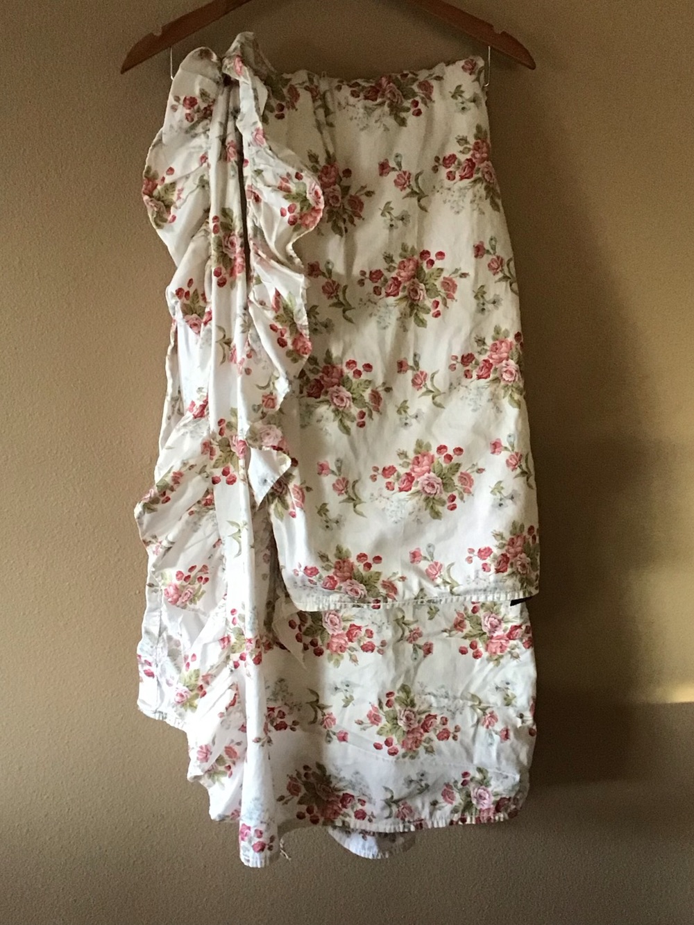 Vintage Ralph Lauren Emily Anne King Sized Flat Sheet, Make in Italy